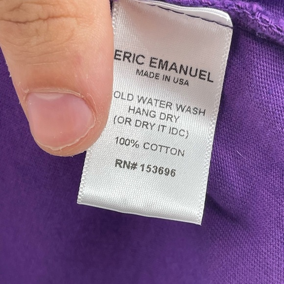 Eric Emmanuel T shirt graphic logo purple size small - Picture 3 of 12